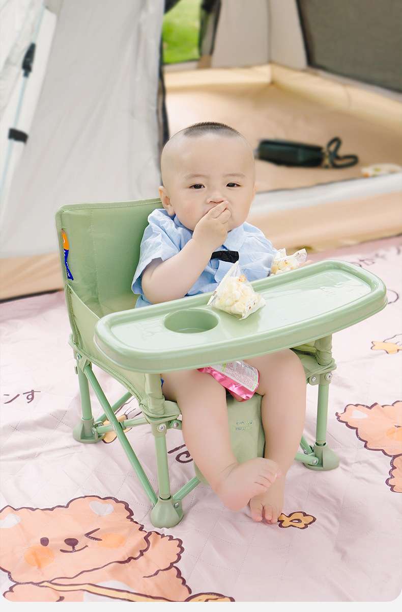 キャンプ椅子 お食事もキャンプも楽しめる！赤ちゃん専用折りたたみチェア